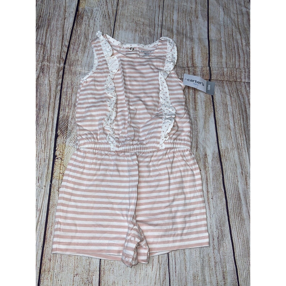 Carters 18 Months Blush Pink Ivory One Piece Romper NEW